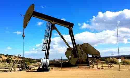 An oil pump in a field