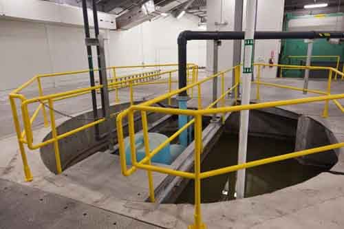 A wastewater treatment plant